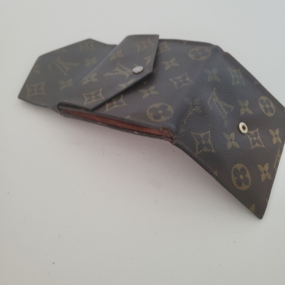 Louis Vuitton Monogram Porte Billets Cartes Credit Wallet Brown AN0920 Vintage - Picture 11 of 12